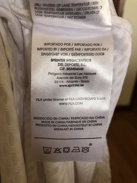 Top Fila com soutien interno