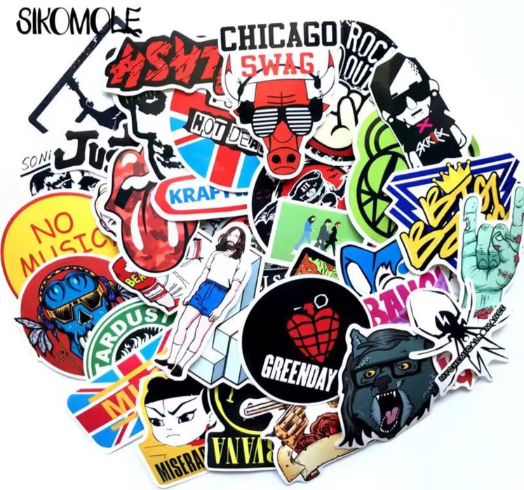 Стикеры наклейки рок ретро байки мотоциклы мопеды