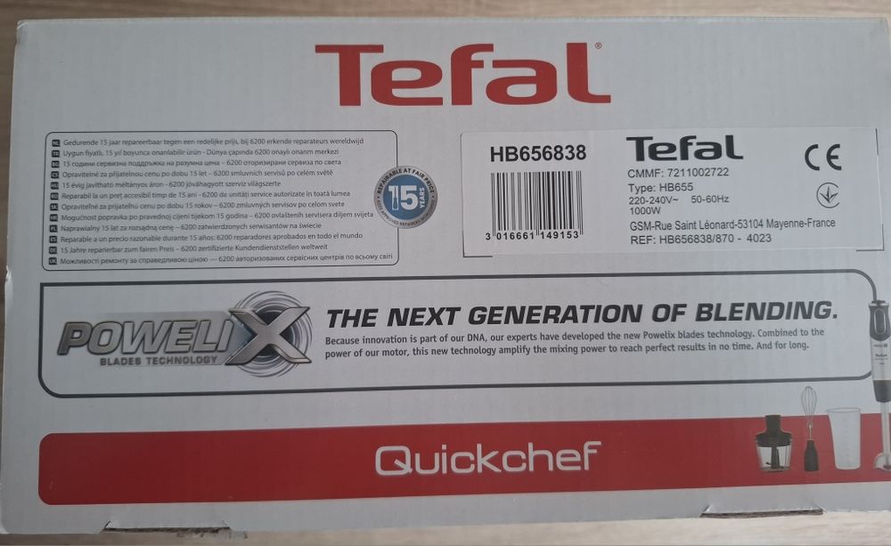 Blender Tefal 1000W HB656838