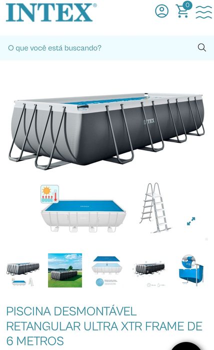 Piscina desmontável retangular Ultra XTR Frame de 6 metros Intex