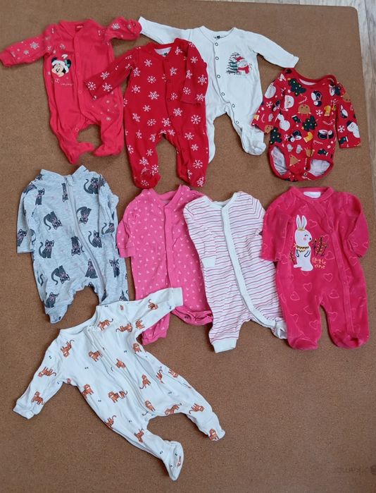 Zestaw ubrań dla noworodka dziewczynka 56 newborn girl
