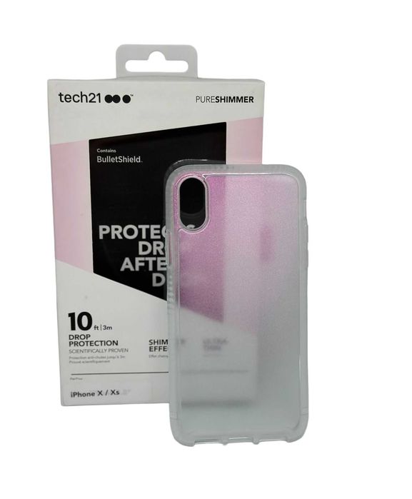 Tech21 Etui Case Obudowa Iphone X/XS Przeźroczysto-Brokatowe kod623/13