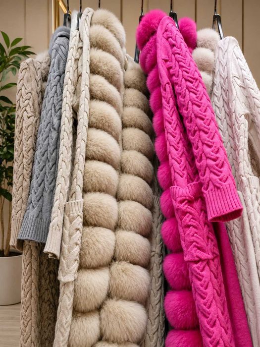 Sweter lis naturalny