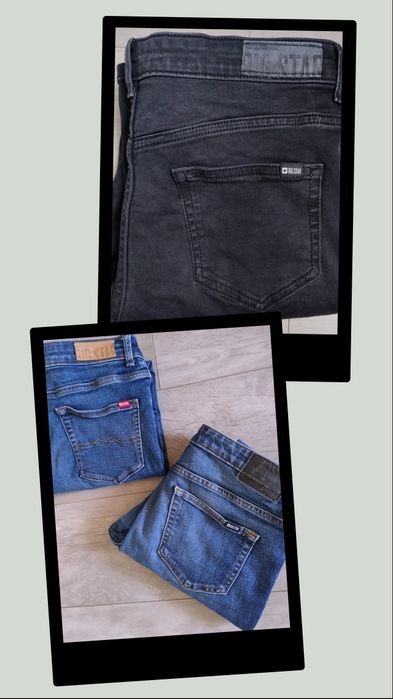 Jeansy big star Adela skinny 27/28/29 spodnie niebieskie tapered czarne