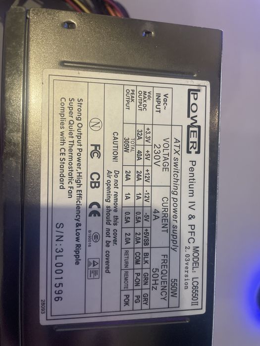 Fonte alimentação LC-POWER