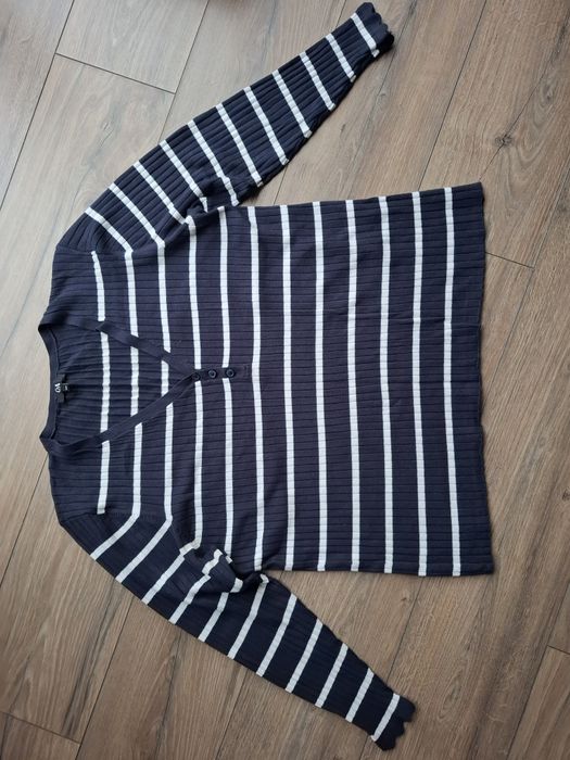 C&A sweterek w marynarskie paski marine klasyka plus size rozm.44 XXL