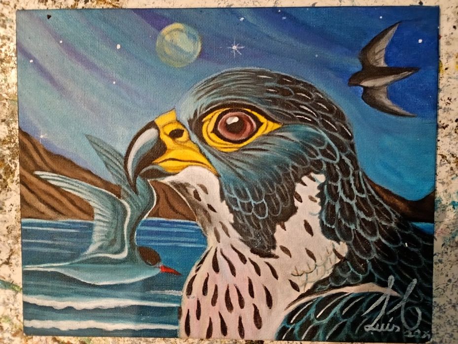 Pinturas em acrilico sobre telas pequenas