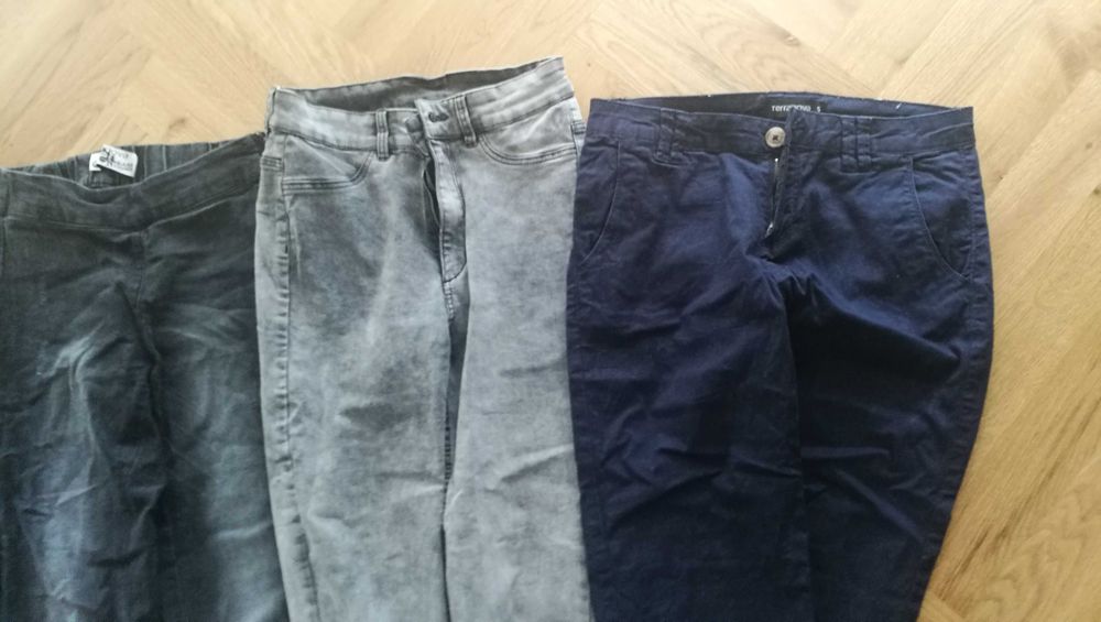 Spodnie jeansy dzinsy rurki 34, XS terranova divideo h&m