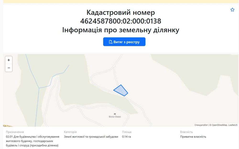 Продаж 2 земельних ділянок у Карпатах, с. Тухля
