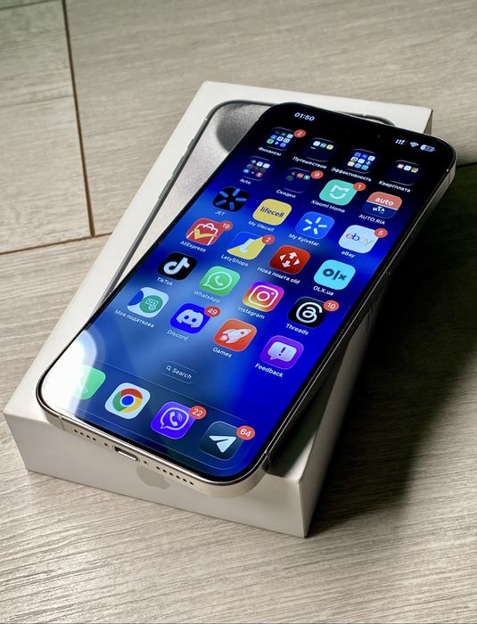 iPhone 15 Pro Max 256gb white titanium