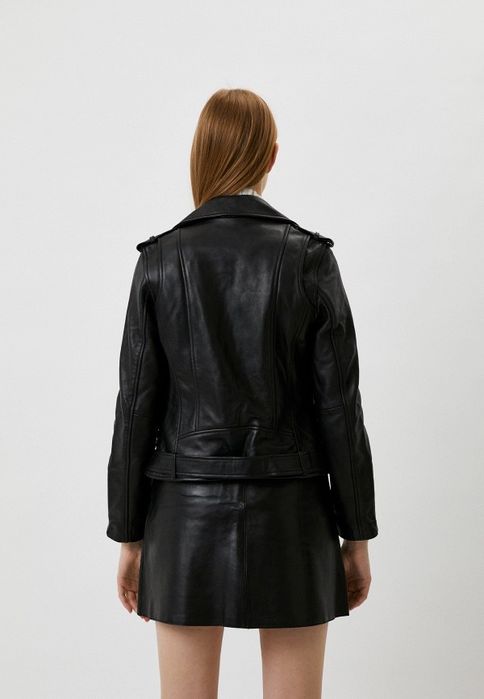 Шкіряна куртка чорна Maje