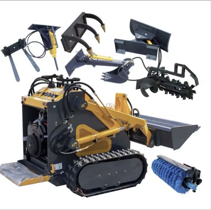 HIT sprzedazy mini mikro ładowarka multi narzędzie gasienicowa skid steer dostepne od reki