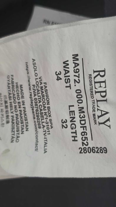 Jeans męskie REPLAY natural quality clothing - premium