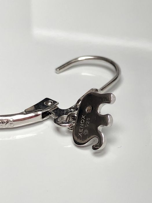 Срібні дитячі сережки Xenox, срібло, цирконій