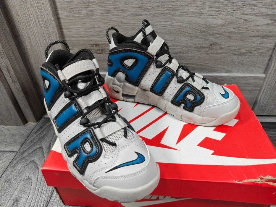 Кроссовки Nike Air More Uptempo GS білі сині 38.5 розмір оригінал Кросівки