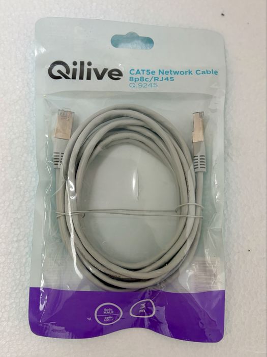Nowy kabel sieciowy Qilive CAT5e — 3 m