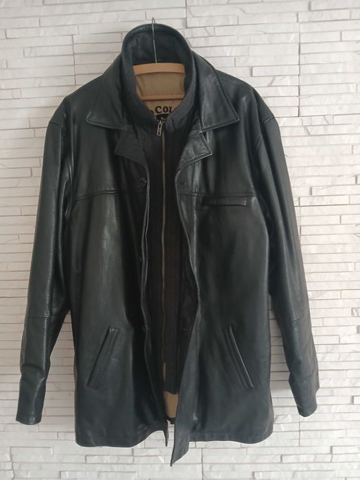 Kurtka męska ze skóry naturalnej-  60-XXL Molltan