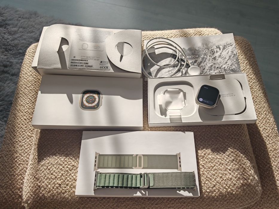 Apple Watch Ultra 49mm Titanium Green Alpine Loop Komplet bez Blokad