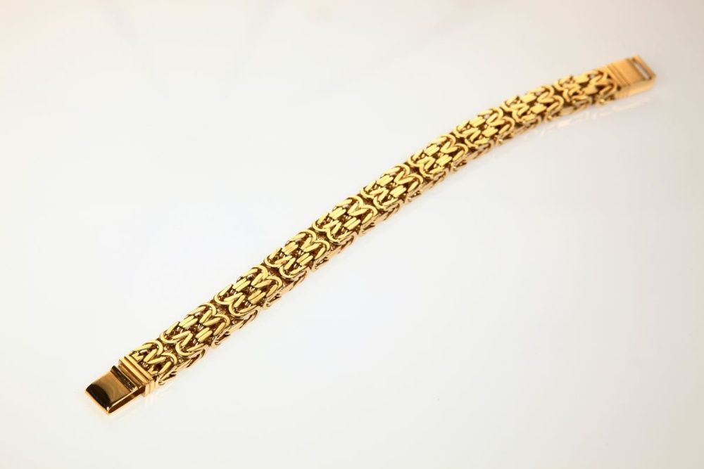 Złota Bransoleta Splot Królewski 585 - 70 gram