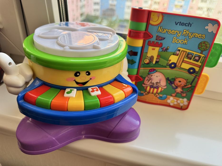 Веселий оркестр Kiddieland, барабан. Книжка vtech