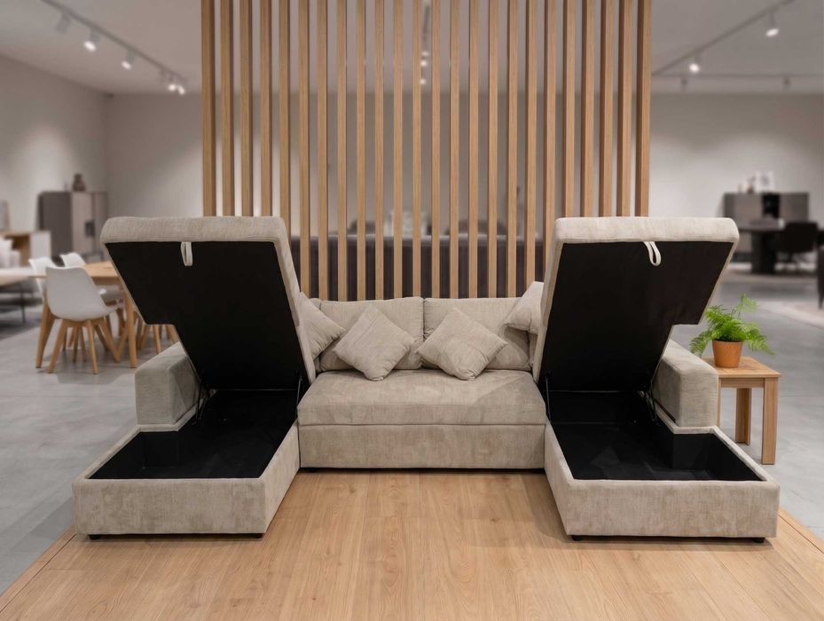 Sofá cama chaise longue beige + entrega gratis
