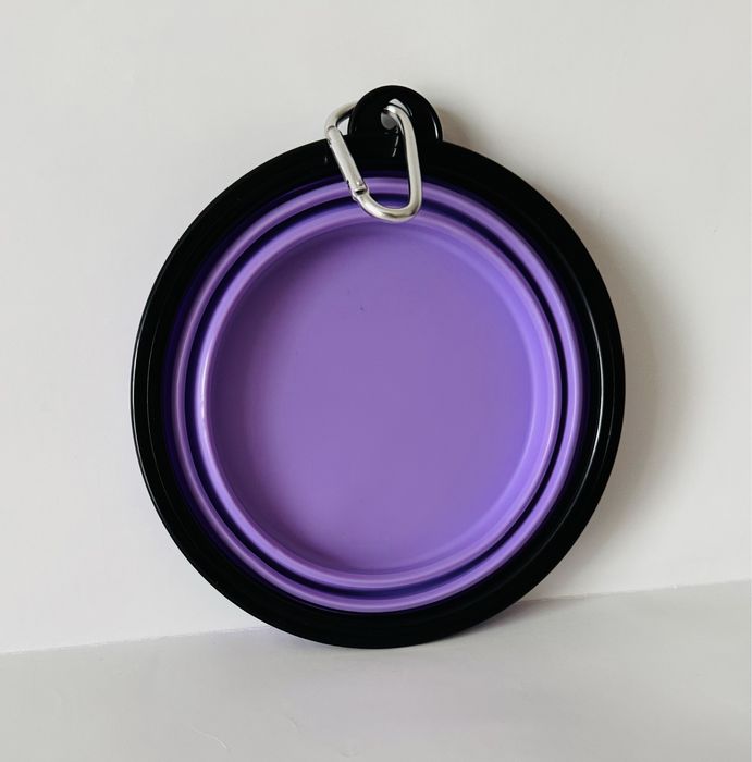 Тарілка силіконова 1000 мл, тарілка дорожня для собак