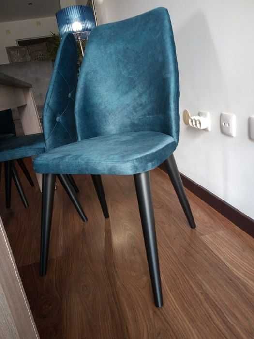 Vendo conjunto de 6 cadeiras azuis