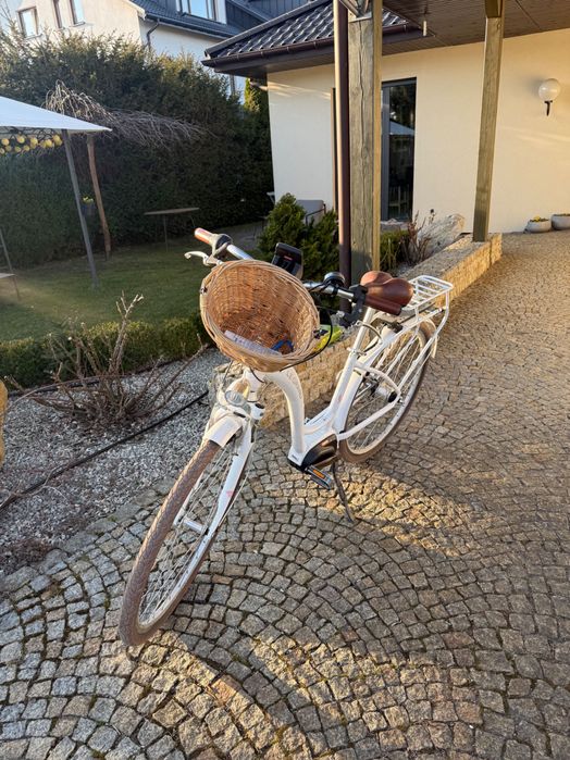 rower elektryczny Le Grand eLille 3 biały różowy