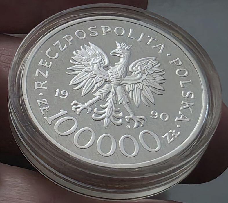 100000 zł Solidarność mała gruba