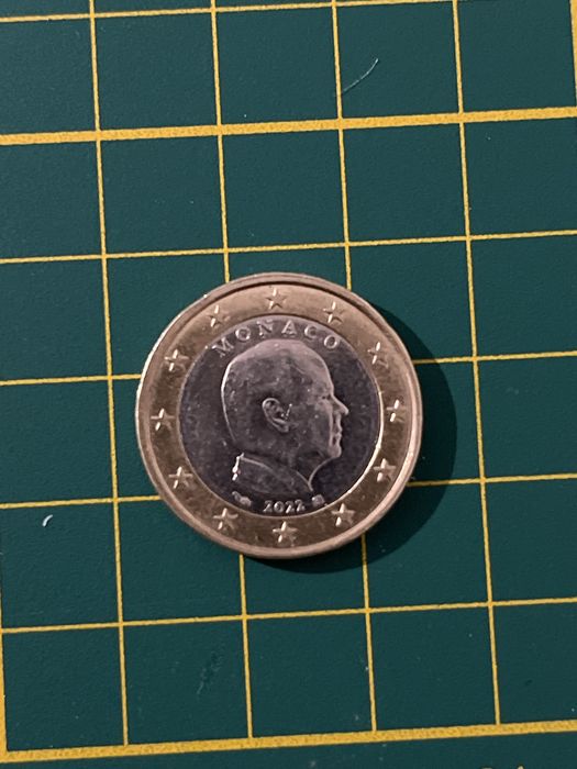 Moeda 1 euro comemorativa Mónaco ano 2022