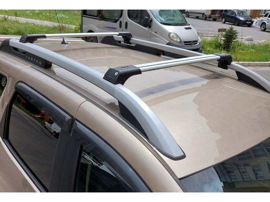 Renault/Dacia Duster Перемички на рейлінги Skybar V1 Сірий