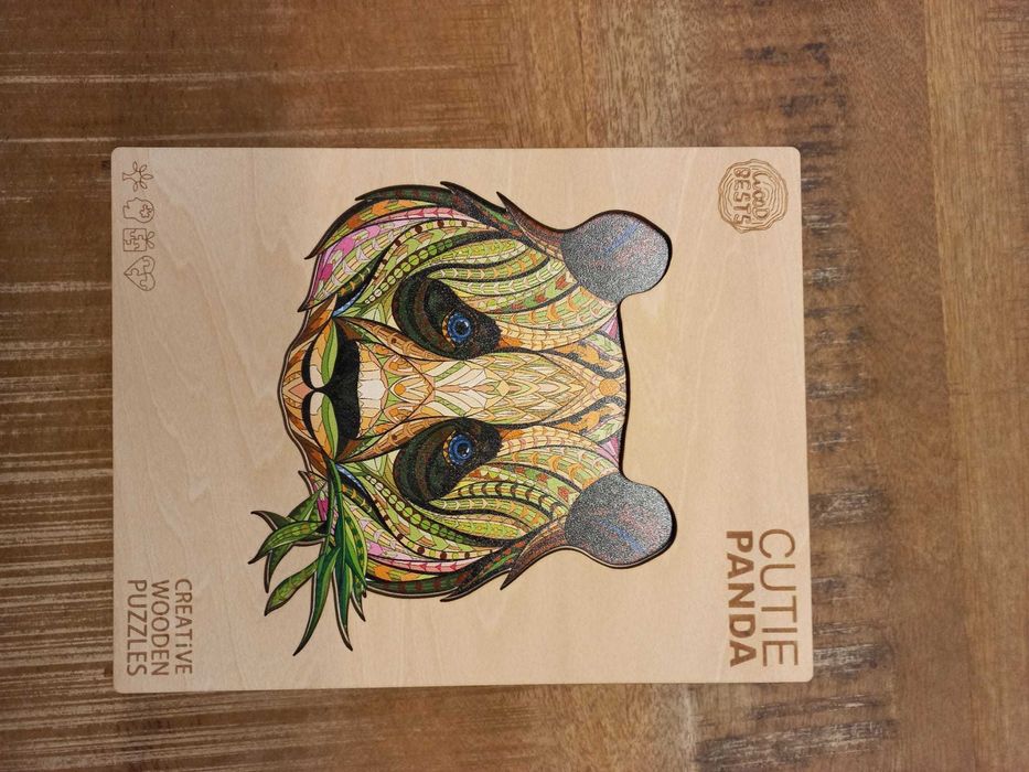 Puzzle drewniane Słodka panda 200 elementów