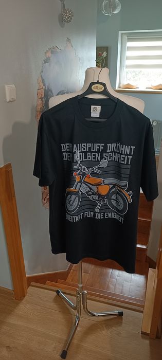 Okazja!! Koszulka Męska 100% Bawełniana z Nadrukiem r. L Nowa