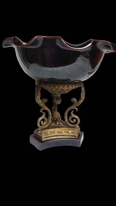 Patera duża porcelana i brąz