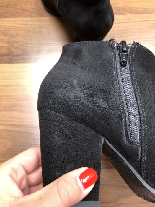 Botki zamszowe czarne Pull&Bear rozmiar 37