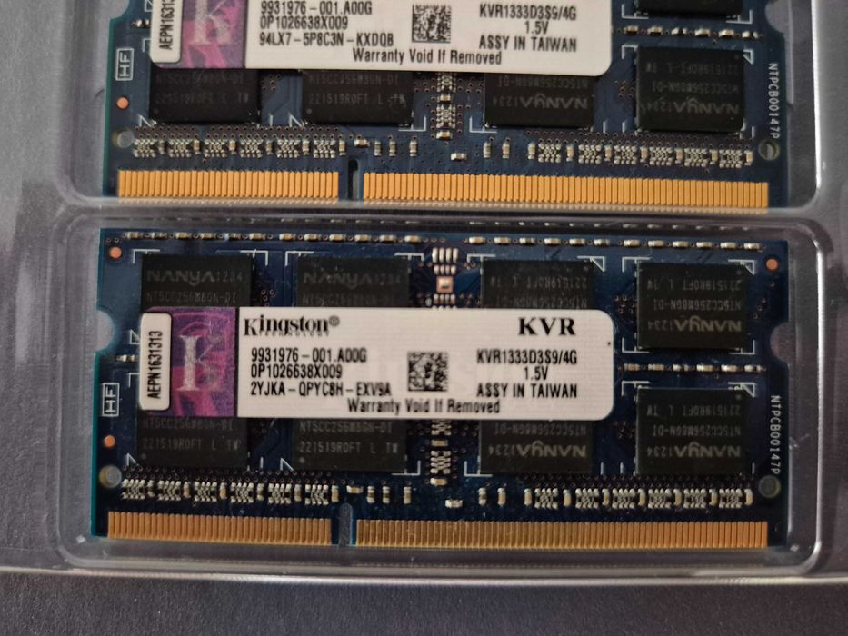 Kingston RAM Memory DIMM Modules 2x 4GB DDR364552126784641121