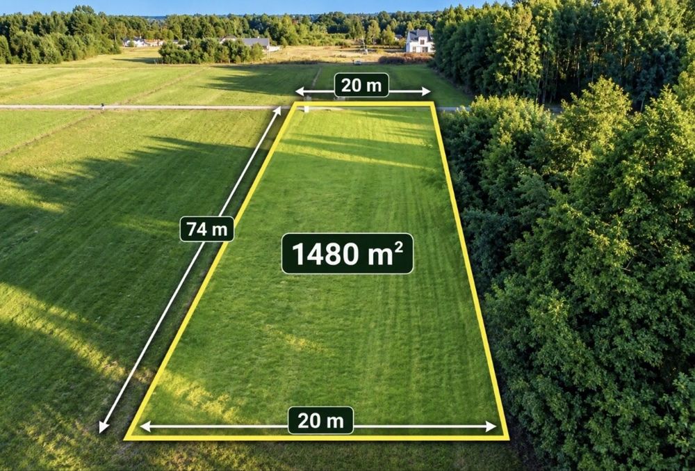 Działka budowlana 1480 m² | MPZP | prąd na działce | Lucynów | blisko S8