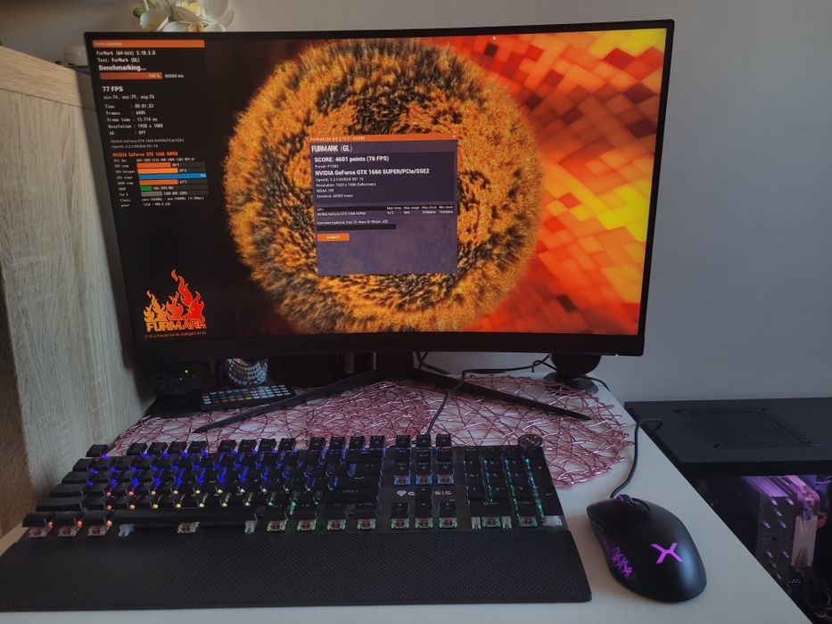 Zestaw Komputer Gamingowy Ryzen 7 +Monitor MSI 144HZ + klawiatura/mysz