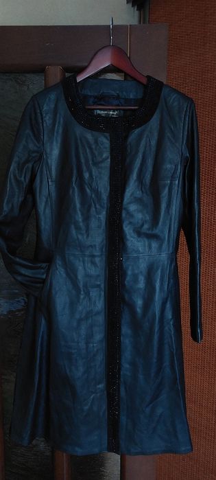 Плащ пальто шкіряний 46-48 р