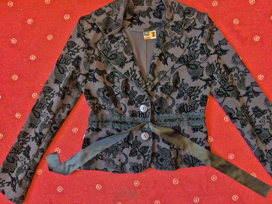 Elegancki brązowy żakiet, Top Studio, r. 36