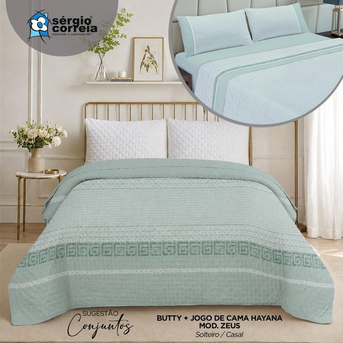 Kit  completo colcha mais jogo de cama casal