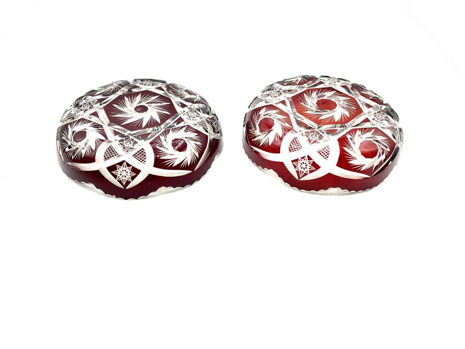 Pratos cristal lapidado antigos