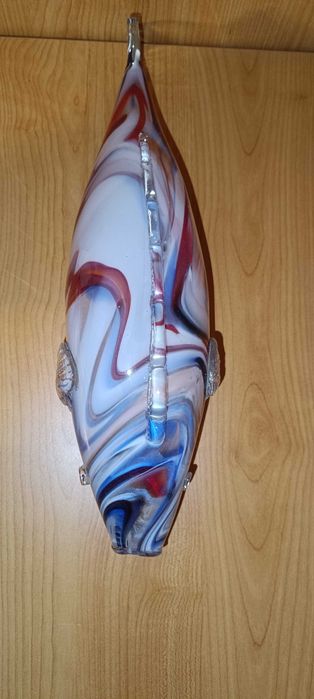 Szklana ryba figurka szkło kolorowe PRL
