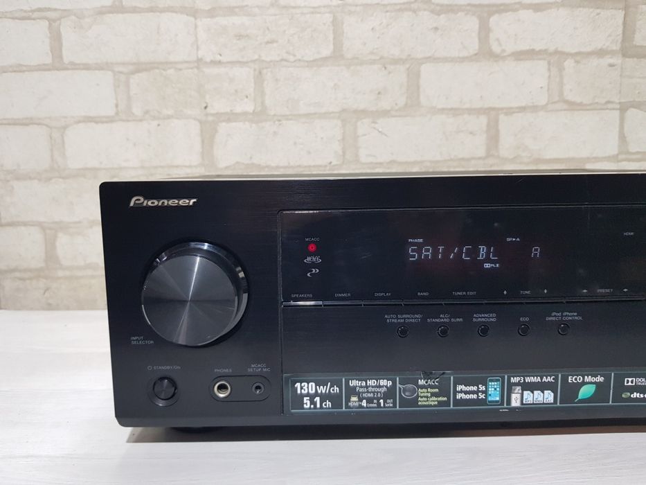 Пульт!5.1AV-ресивер Pioneer VSX-424,5х130Вт 4K,HDMI,USB,3D