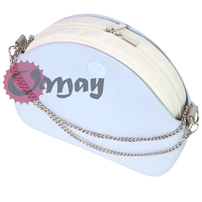 ŚMIETANKA organizer do OBAG MOON LIGHT welur krem 2 kieszenie OMAY