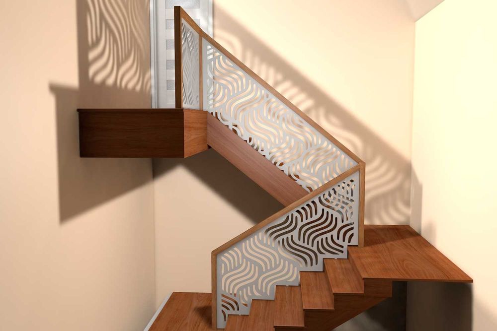 Balustrada schodowa poręcz antresola barierka loftowa nowoczesna