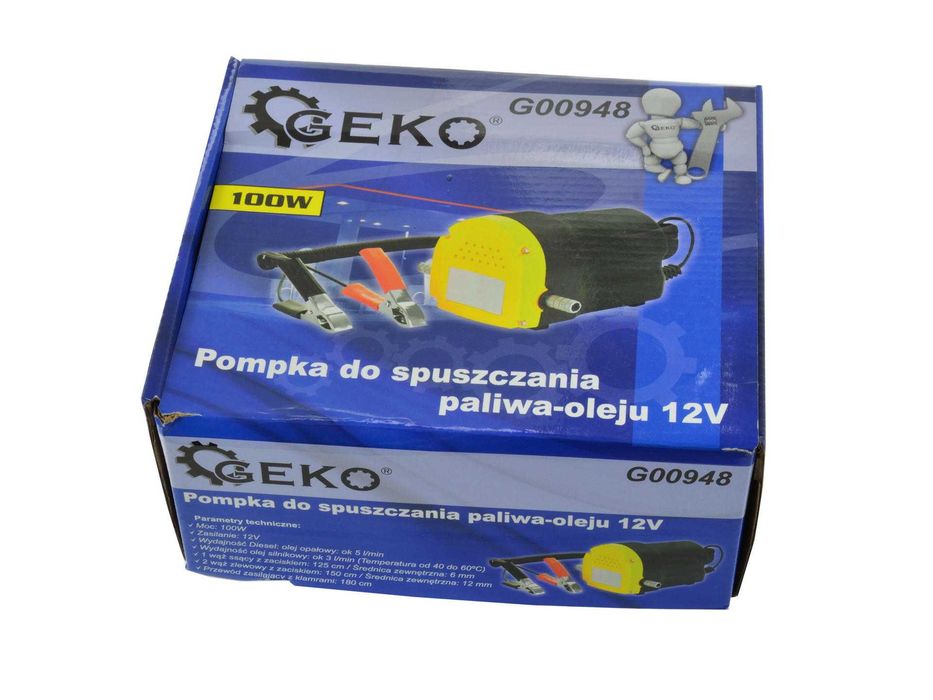 POMPKA pompa do SPUSZCZANIA paliwa ROPY OLEJU 12V + wąż 1830