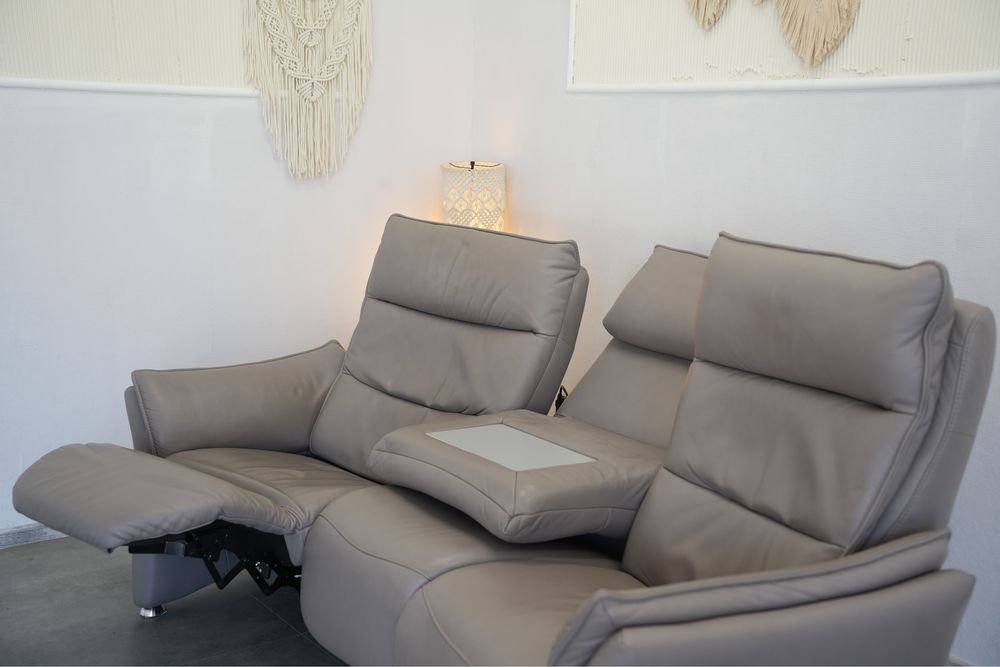 Skórzany komplet wypoczynkowy 3+1 Wohnwert (relaksy)