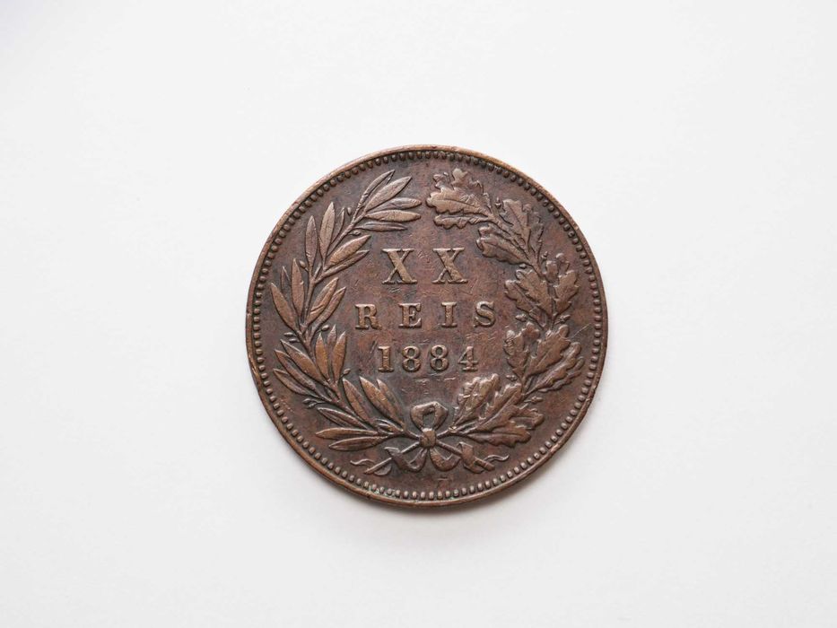 Moeda XX Réis 1884 D. Luis I