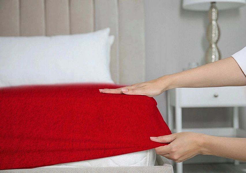 Prześcieradło 90x200 jednolite bawełna FROTTE z gumką GAJA